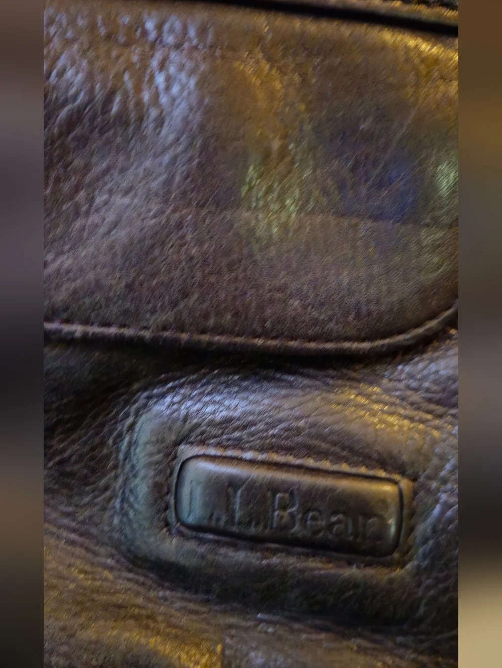 L.L. Bean Traveler Ameri Bag Black Leather Sling Messenger Bag
